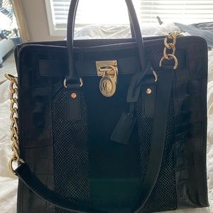 Micheal Kors Large Hamilton Mixed Media Tote